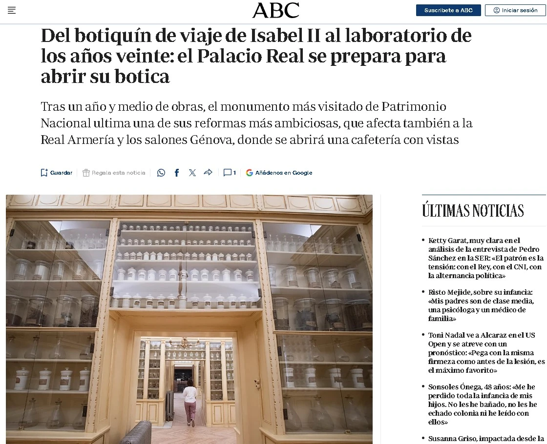ABC newspaper article — Opening of the Royal Pharmacy and Genoa halls